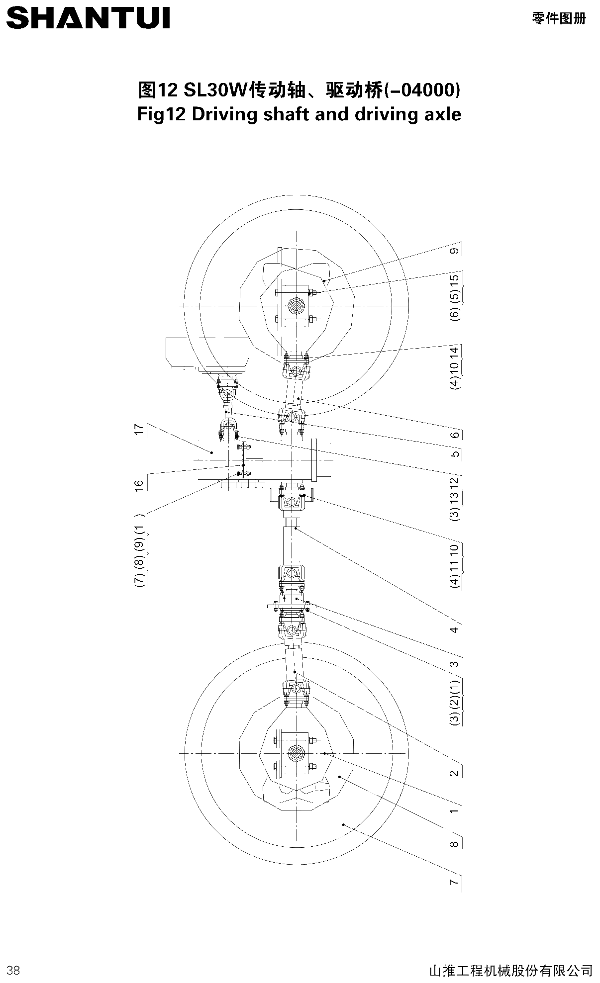 FIG.19 Driving shaft and driving axle