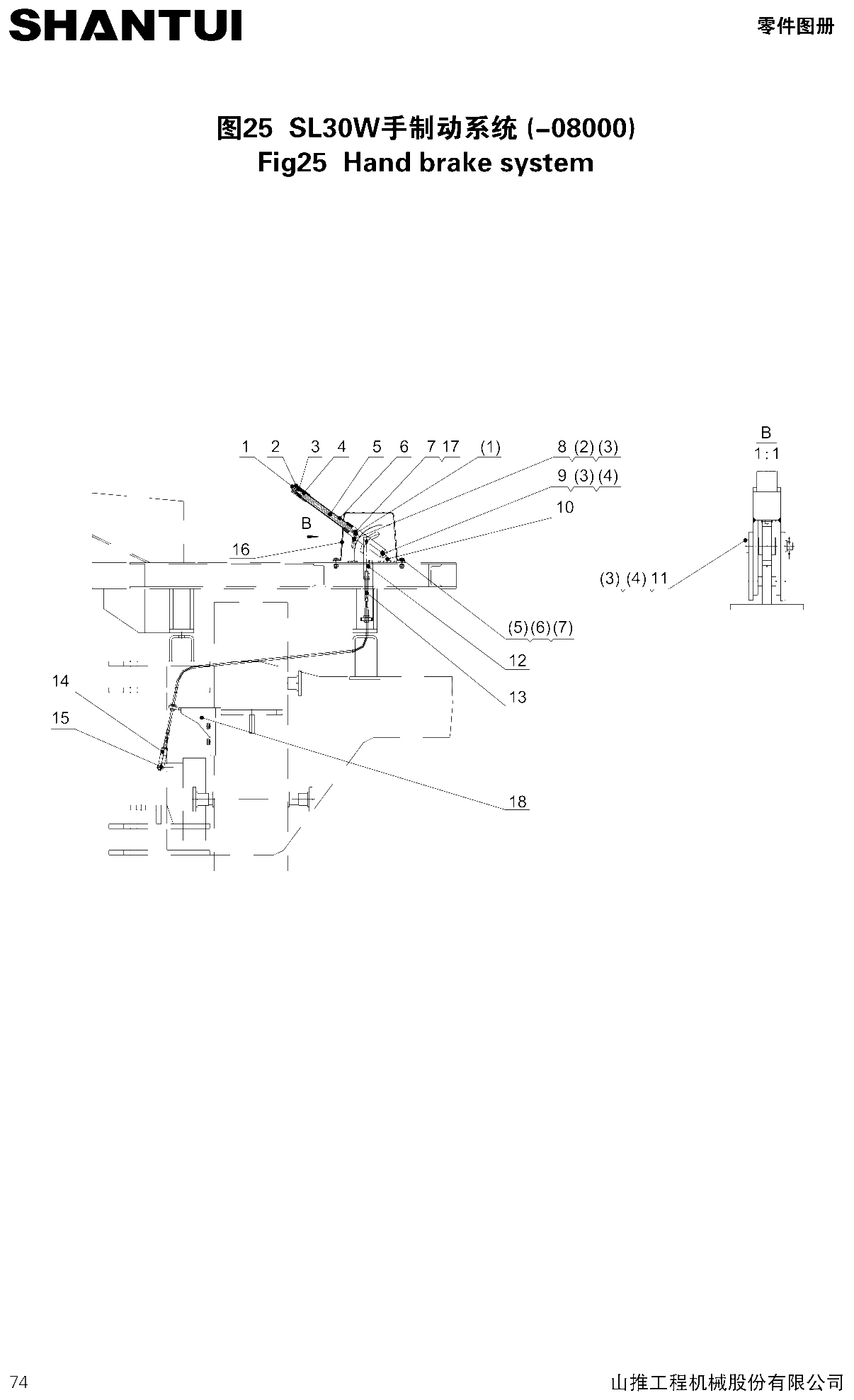 FIG.37 Hand brake system