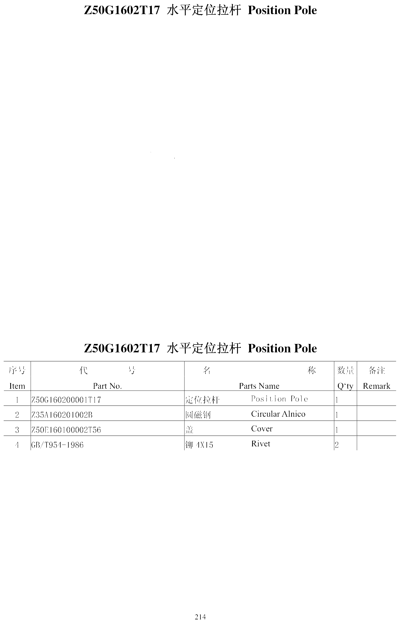 FIG.127 Z50G1602T17 Position Pole