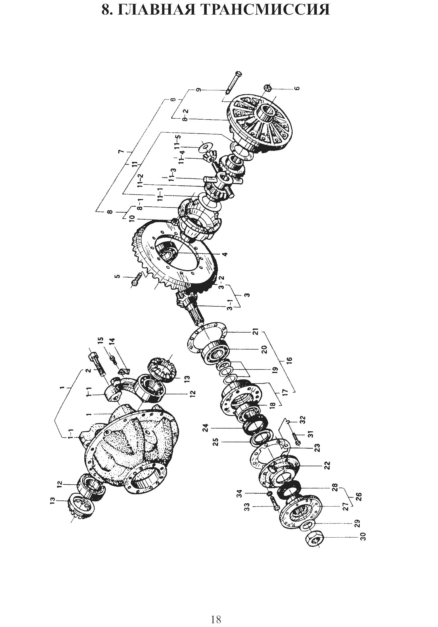 FIG.8 8. ГЛАВНАЯ ТРАНСМИССИЯ