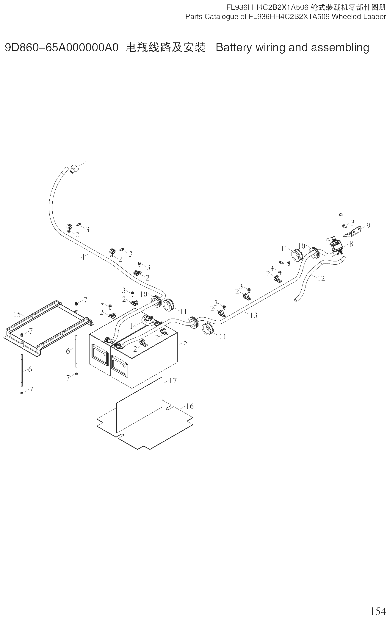 FIG.83 9D860-65A000000A0 电瓶线路及安装 Battery wiring and assembling