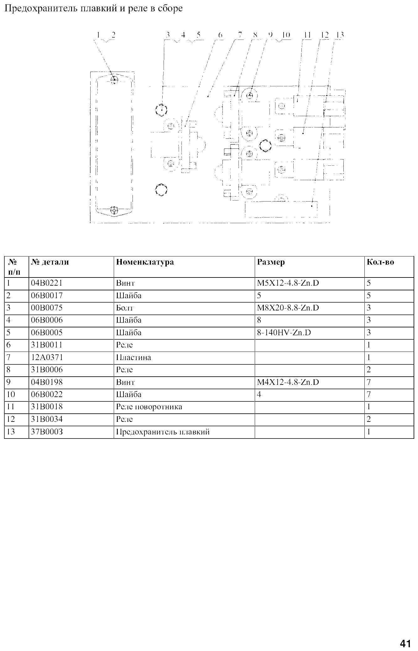 FIG.33 Предохранитель плавкий и реле в сборе