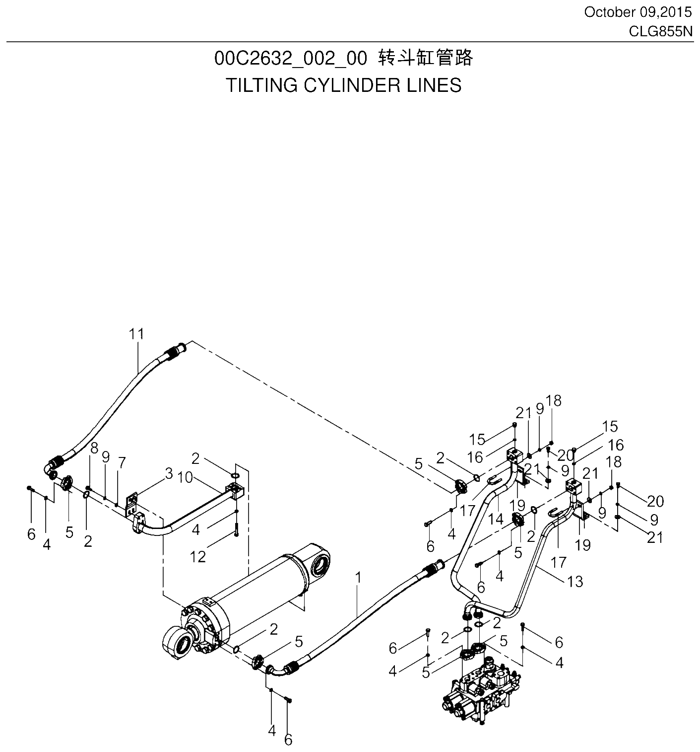 FIG.115 转斗缸管路