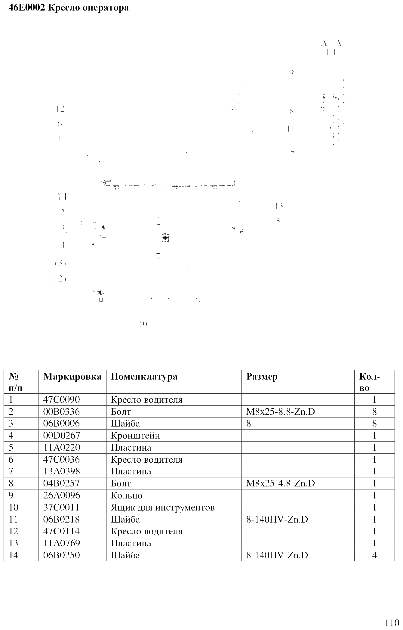 FIG.83 46E0002 Кресло оператора