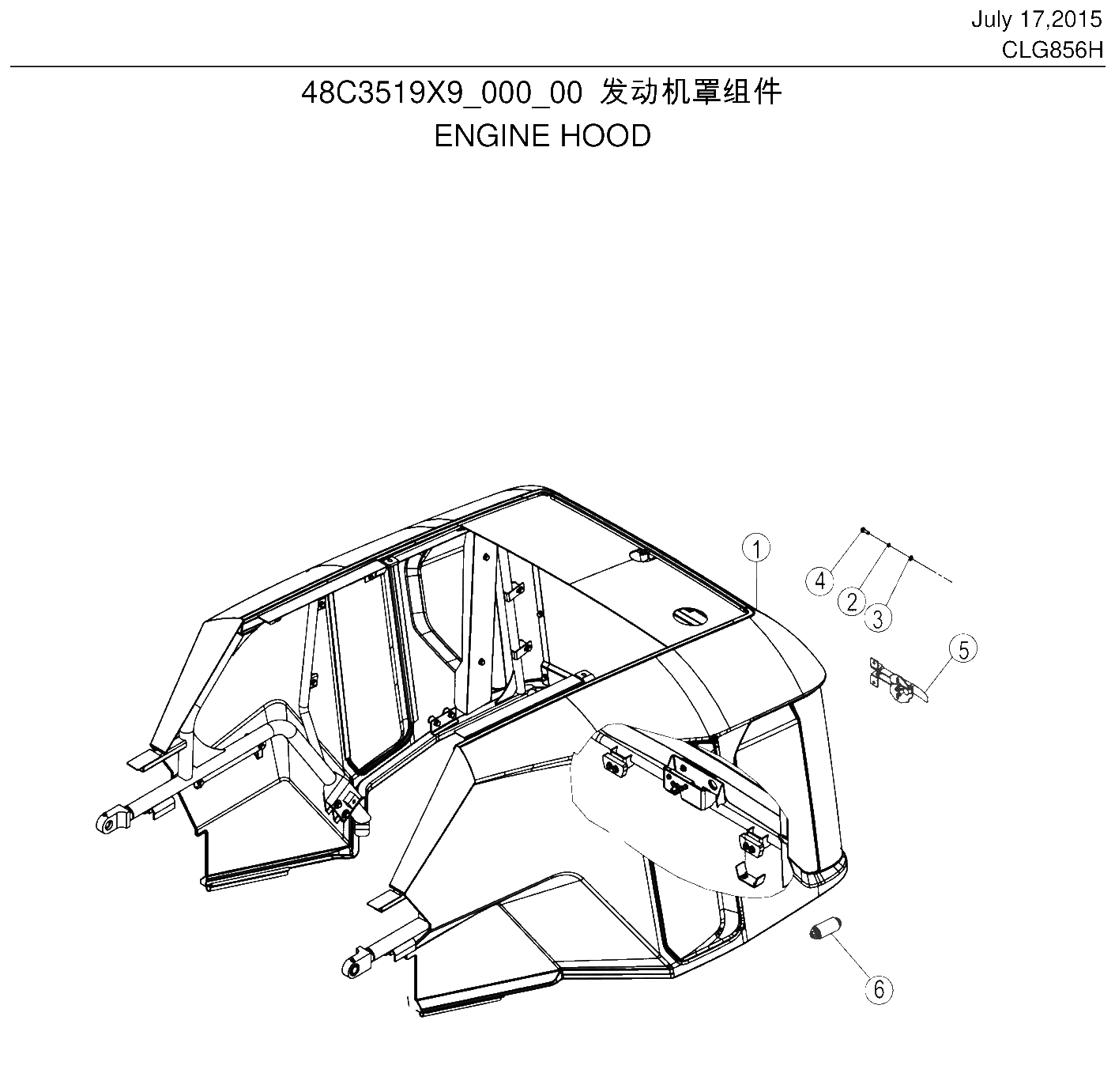 FIG.354 发动机罩组件