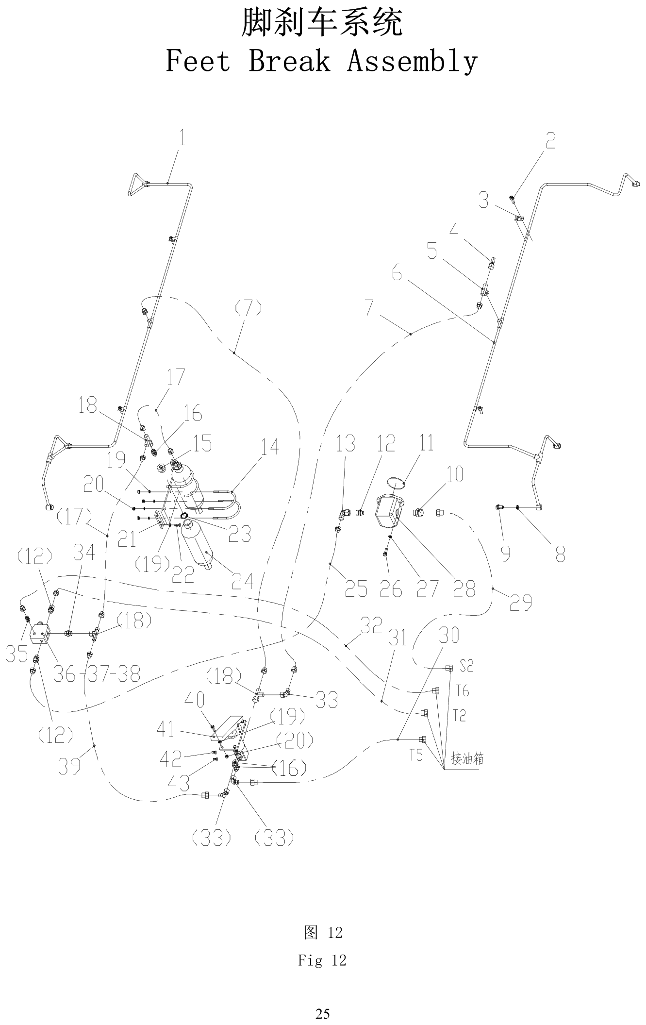 FIG.13 脚刹车系统