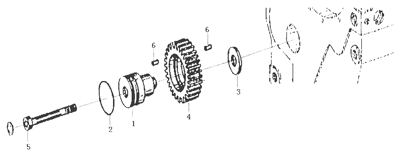Middle shaft 4644 108 232