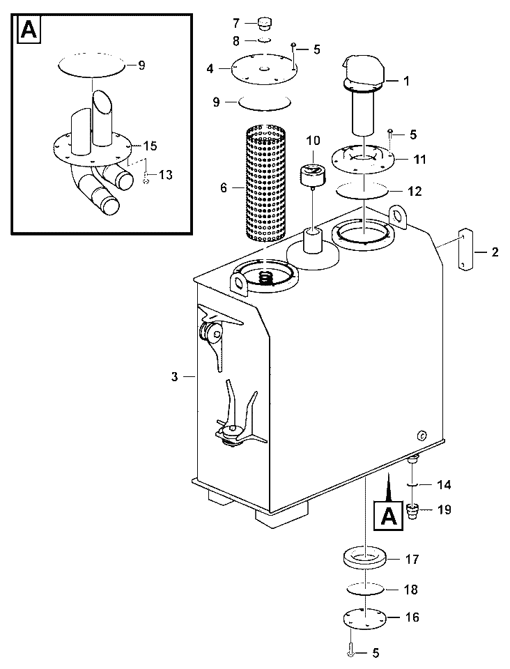 Hydraulic oil tank assembly