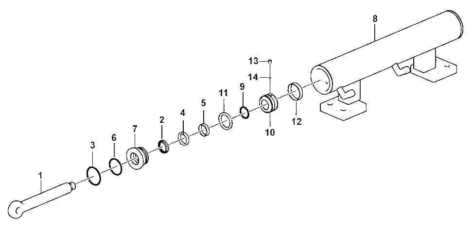 Hydraulic cylinder assembly (3713CH)