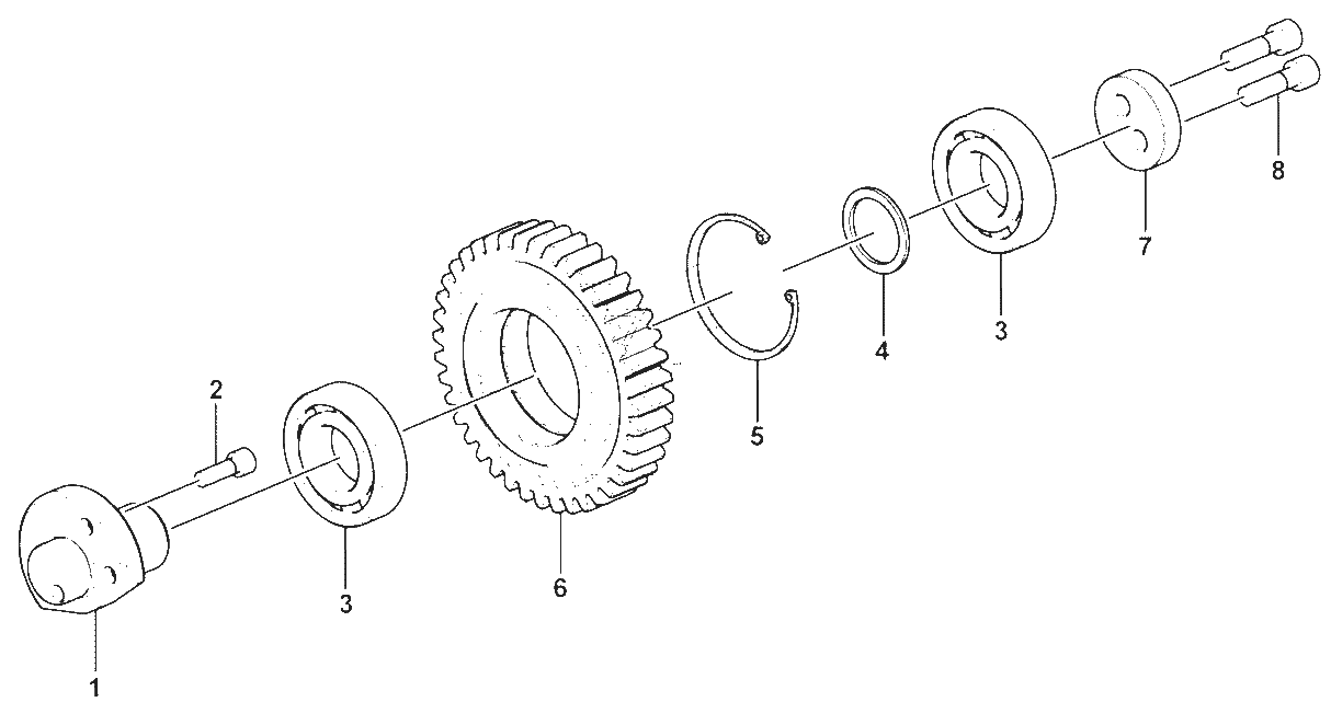 Intermediate gear for power take-off