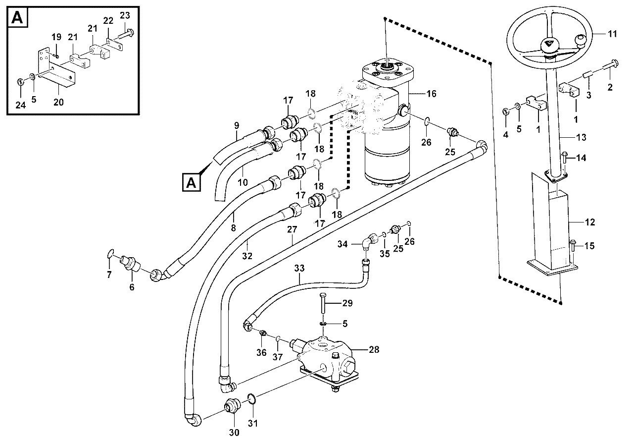 Steering unit assembiy