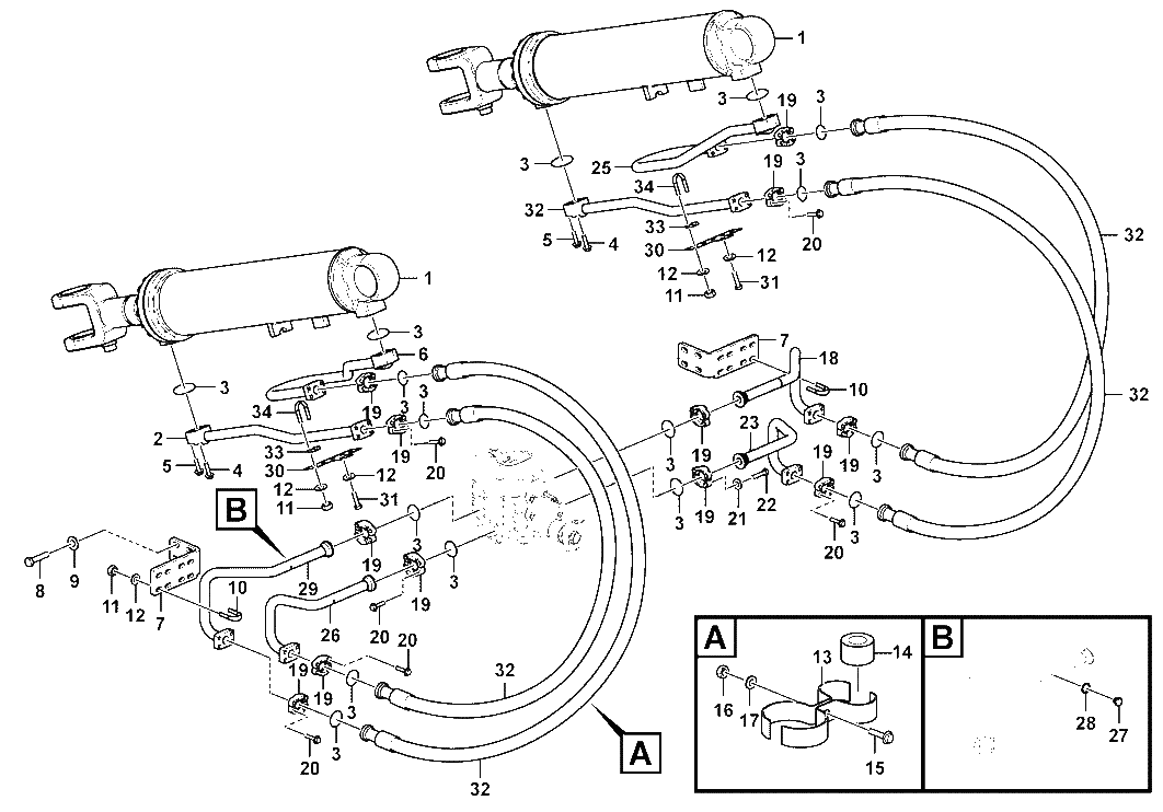 Lifting cylinder hydraulic system