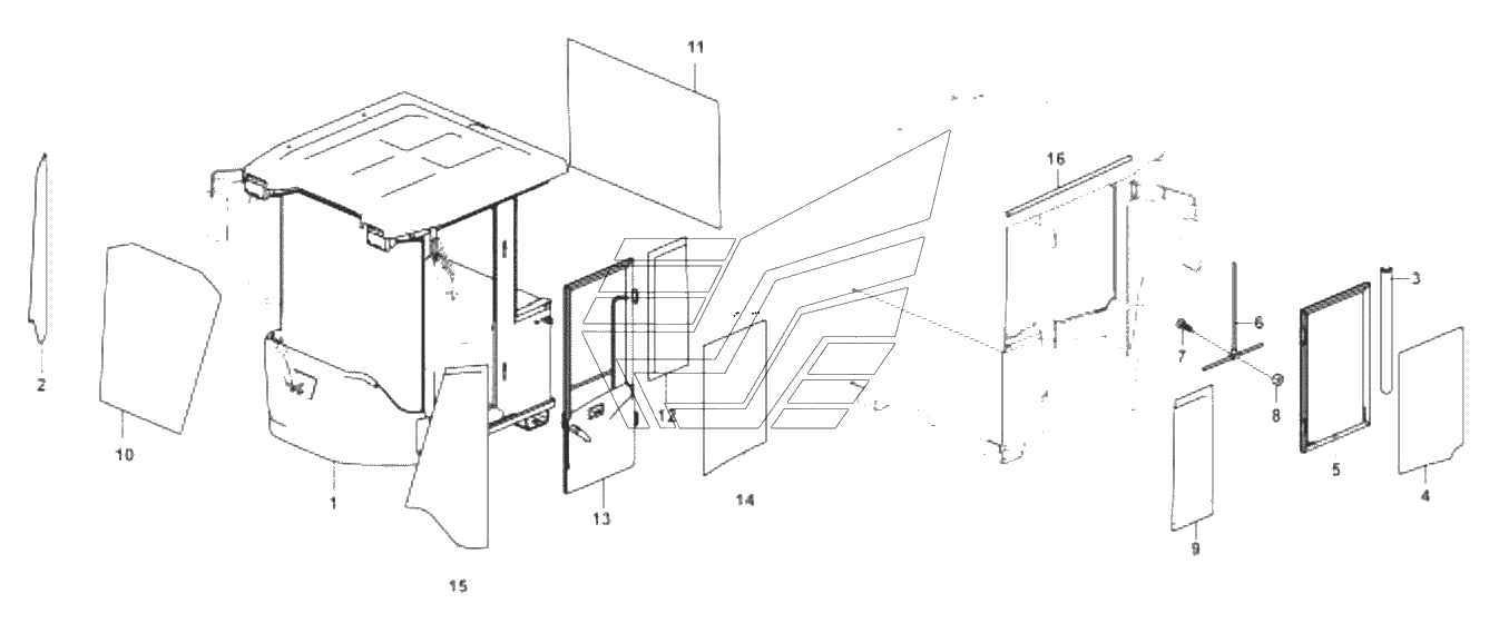 Cab framework assembly