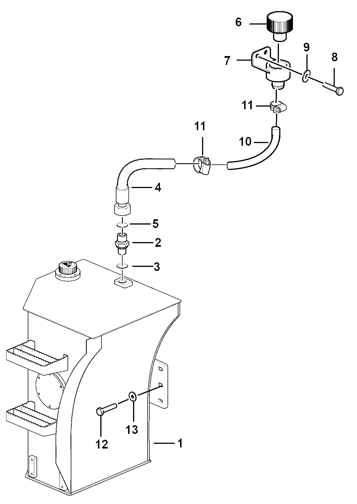 Hydraulic fluid tank