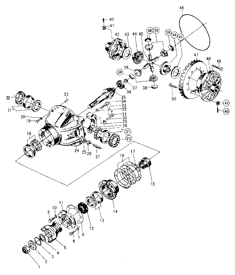 FRONT AXLE MAIN DRIVE ASSY