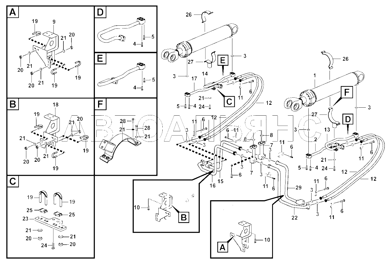 Lifting cylinder system