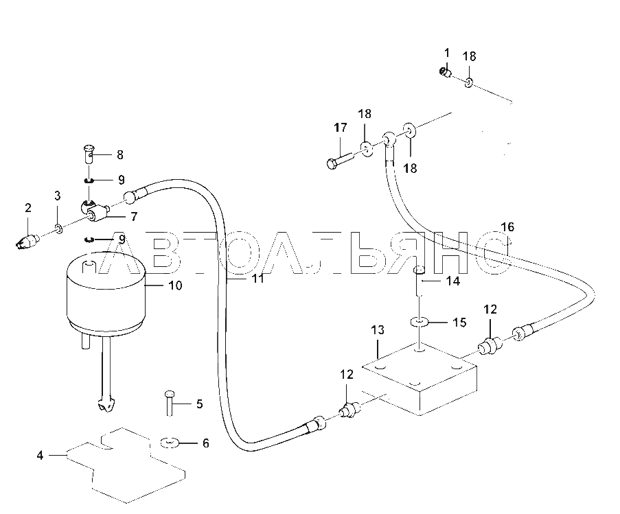 Travel brake assembly