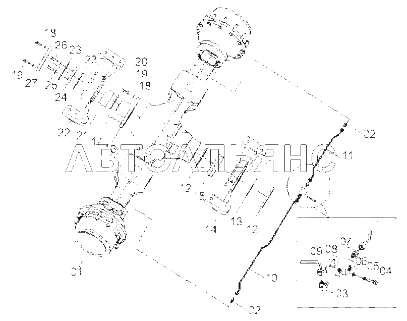 51C0020 003 REAR AXLE GP