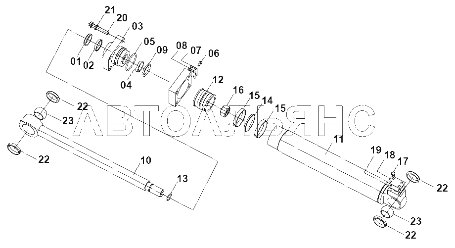 10C0031 000 STEERING CYLINDER-LH