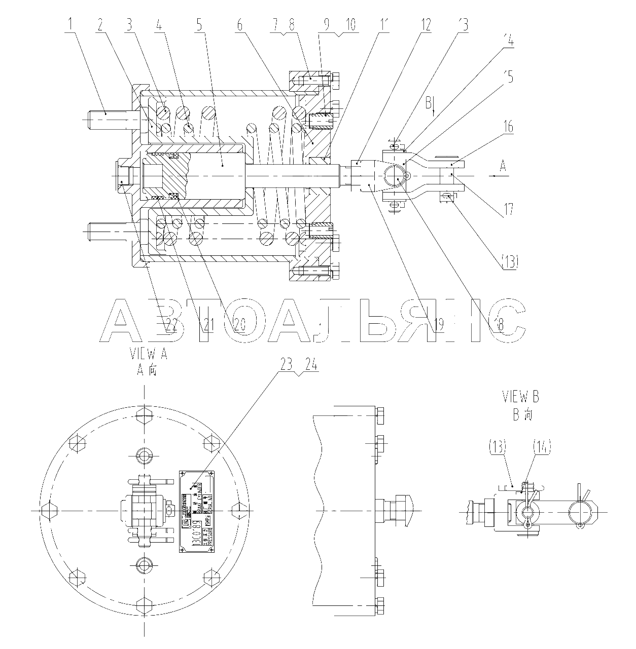 13C0189 002 BRAKE CYLINDER