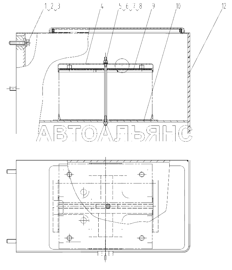 43C0119 002 BATTERY BOX-LH