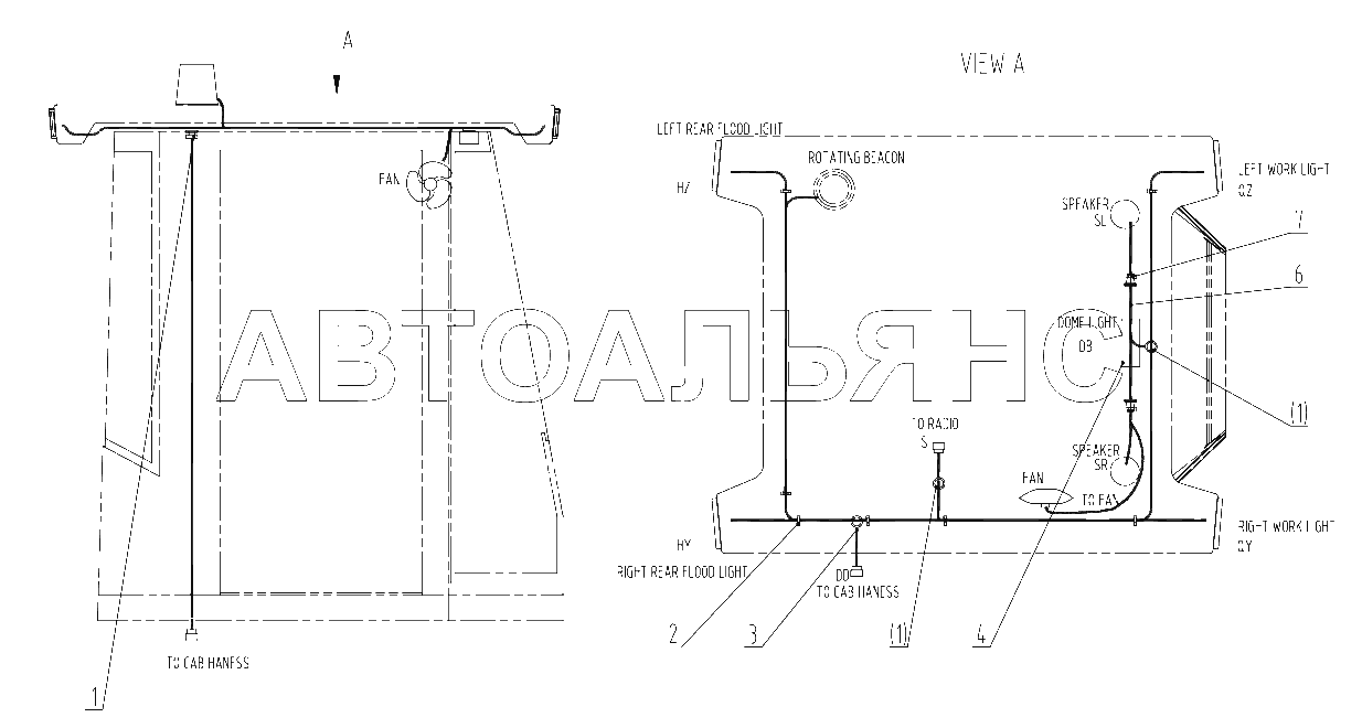 46C1742 002 WORK LIGHT WIRING