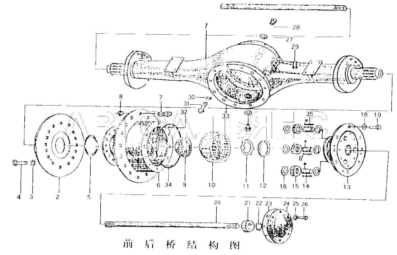 FRONT AND REAR AXLE ASSEMBLY (FRONT:LG816.04.01,BACK:LG816.0