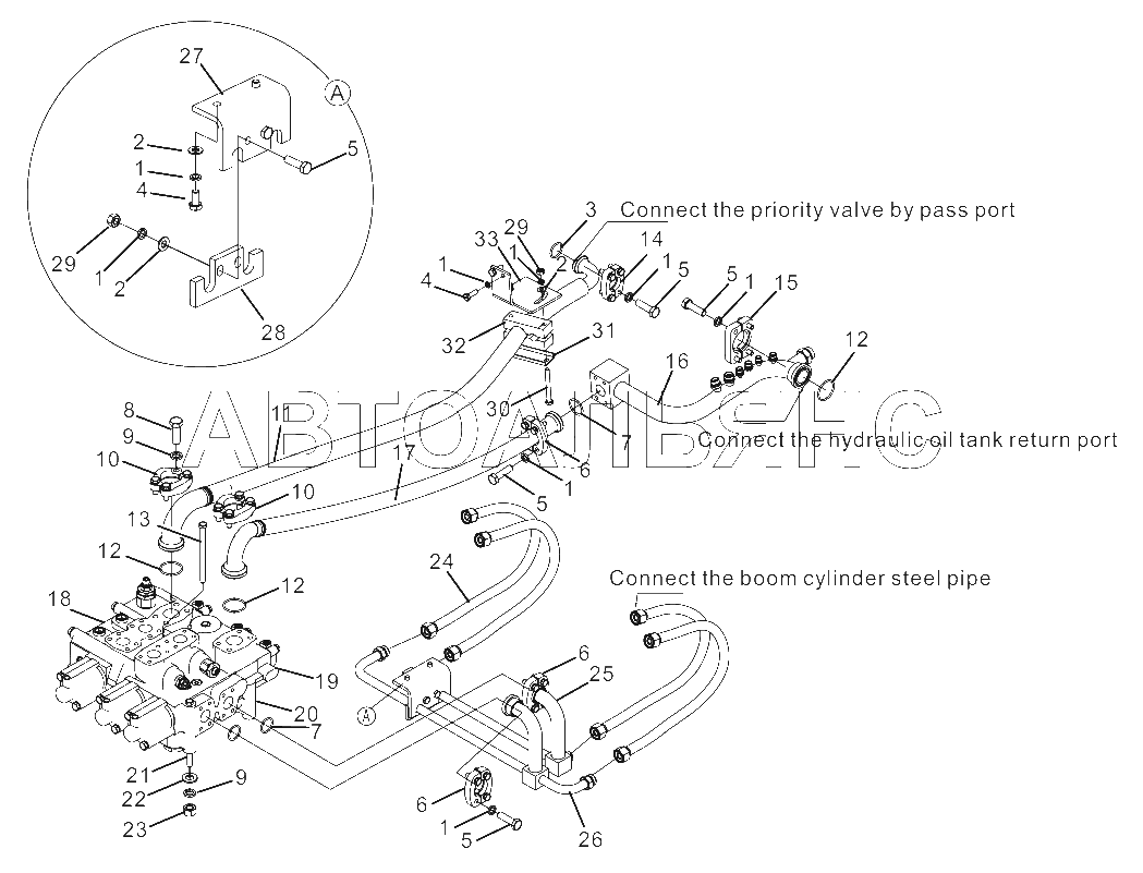 IMPLEMENT HYDRAULIC SYSTEM (30807900304) (USE FOR CDM835EVI.