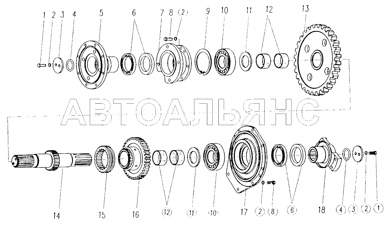 Output shift assembly