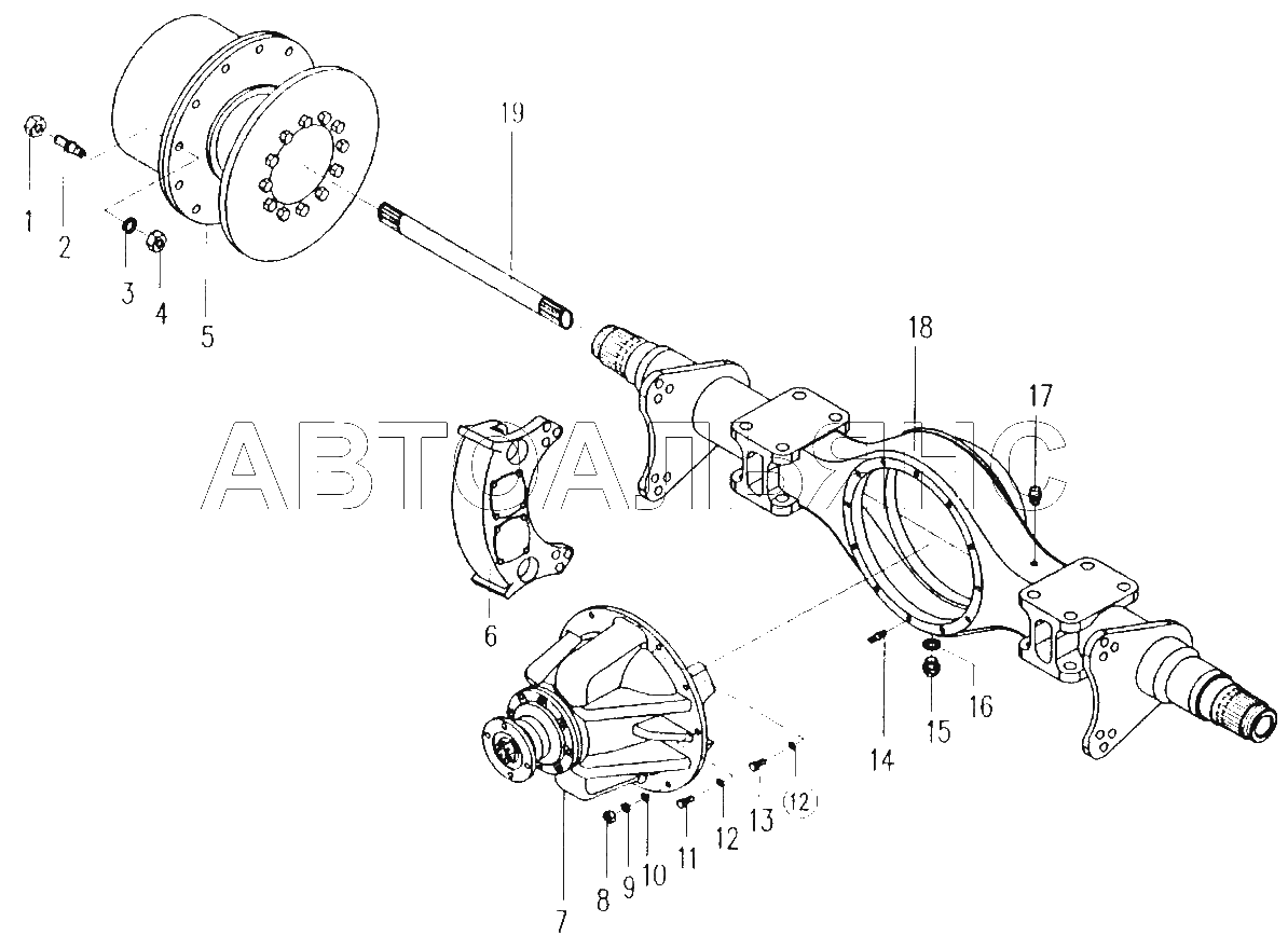 Front drive axle assembly W043100000