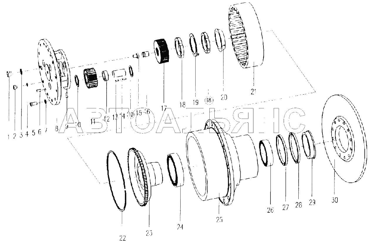 Wheel reducer assembly W043100450