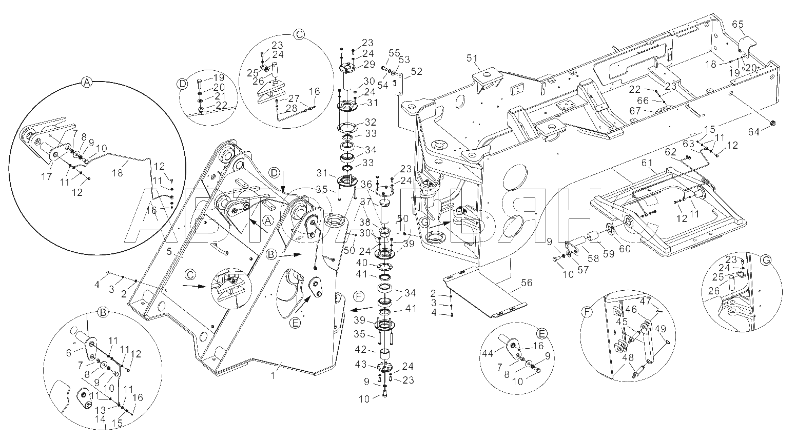 FRAME ASSEMBLY (30810900314) (USE FOR CDM835EVI.00 WHEEL LOA
