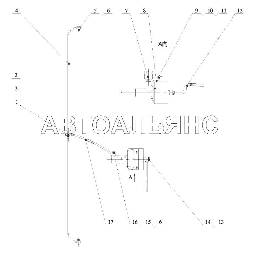 Brake System Front axle afterburner pump assembly