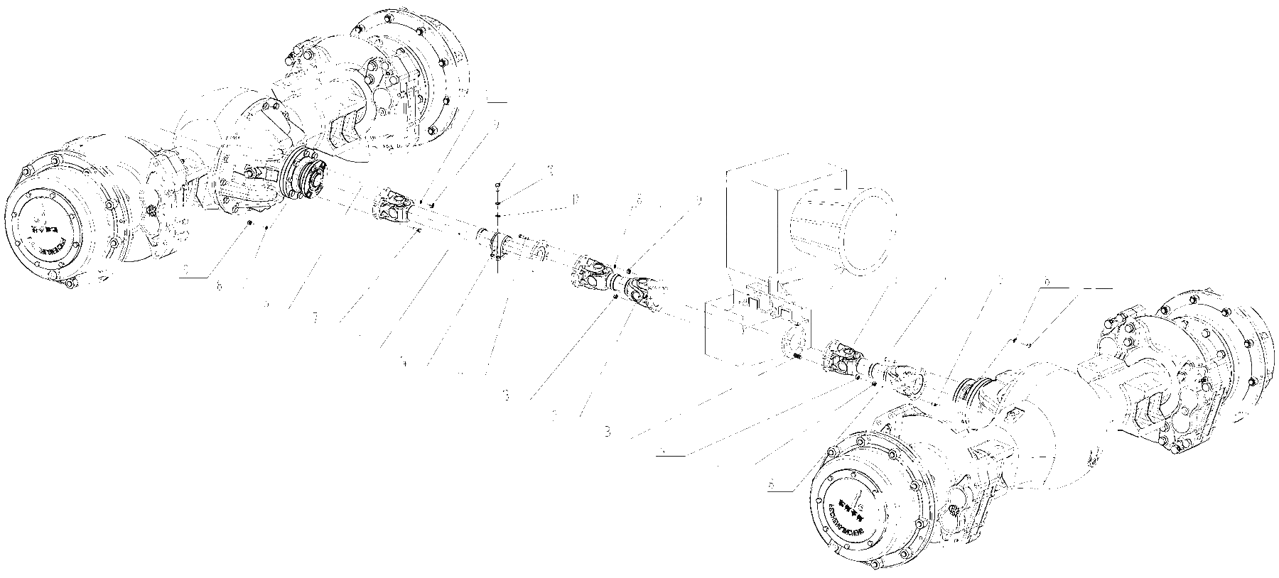 Приводной вал в сборе (ZF Gearbox)